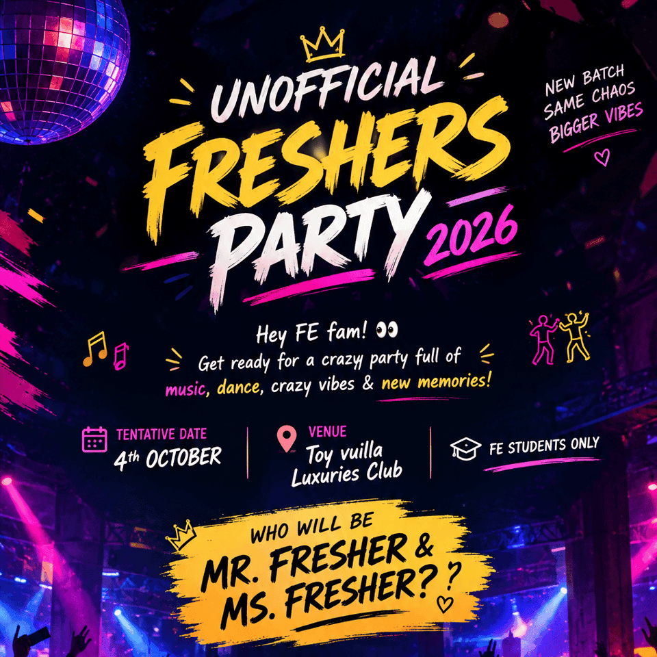 Unofficial Freshers Party🔥
